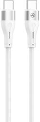 Tellur Cablu silicon Tellur Type-C to Type-C, 3A, PD60W, 1m, Alb (TLL155501)