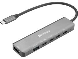 Sandberg USB-C 6-in-1 MediaDock, 6xUSB/1xHDMI