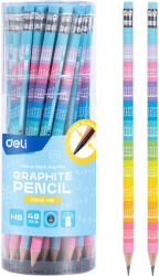 Deli Set 48 creioane grafit HB cu radiera si tabla inmultirii Deli (DLEC046-HB-48)