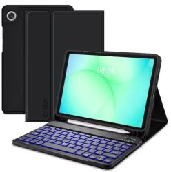 Tech-Protect Sc Pen + Keyboard oldalra nyíló kitámasztható mappa tok ceruza tartóval billentyűzettel Samsung Galaxy Tab A11 / Tab A9 fekete SP114552 (SP114552)