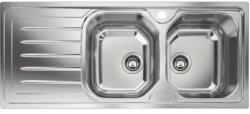 Franke Chiuveta OLL 621, 2 cuve, picurator stanga, 1160x500mm, inox dekor (101.0486.118) Chiuveta