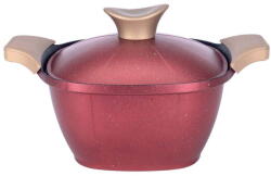 NEOKLIEN Oala SCS22-Red, cu capac, 22 cm, 3.7 L, aluminiu turnat, invelis anti-aderent, Rosu (SCS22-Red)