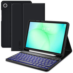 Tech-Protect Sc Pen + Keyboard Samsung Galaxy Tab A11 / Tab A9 oldalra nyíló, kitámasztható mappa tok ceruza tartóval, mágneses rögzítés, billentyűzettel, fekete - coolmobile