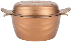 NEOKLIEN Oala CS30 2in1, diametru 30 cm, capac tip Tigaie, aluminiu turnat, invelis antiaderent, Gold (CS30-Gold 2in1)