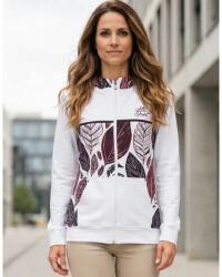 Altisport Női pulóver a zip prémiumon ALTISPORT VOJ/ALW061MI02 FEHÉR/BURGUNDIA méret: L