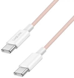 LogiLink Cablu de date Logilink CU0344, USB-C male - USB-C male, 1 m, Pink (CU0344)