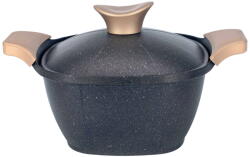 NEOKLIEN Oala SCS20-Black, cu capac, 20 cm, 2.7 L, aluminiu turnat, invelis anti-aderent, Negru (SCS20-Black)