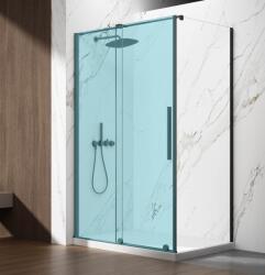 SAPHO GELCO SPIRIT BLACK 100 cm oldalfal transzparent üveggel, matt fekete GI3510B (GI3510B)