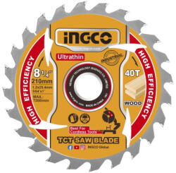 INGCO Fűrésztárcsa fához 210 x 25, 4 x 1, 2 mm / 40T (TSB2103)