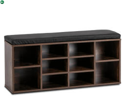 Mebel Elite Cipőszekrény 104 cm méretben, rusztikus tölgy/fekete színben AXEL