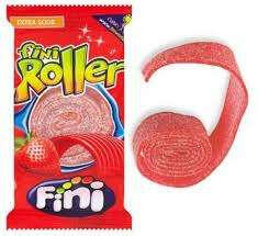 Fini Roller eper-krém ízű gumicukor - 20 g