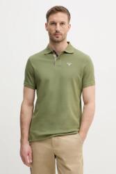 Barbour póló férfi pamut - zöld M - answear - 26 990 Ft