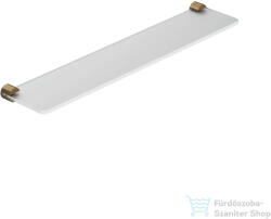 Kludi VELA R 60x12 cm-es üvegpolc, üveg/szálcsiszolt bronz 58973N1 (58973N1)
