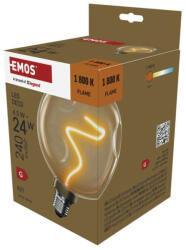 EMOS Z50B11 LED izzó DECO CG125A / E27 / 4, 5 W (24 W) / 240 lm / flame (1525813201)