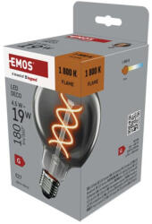 EMOS Z52311 LED izzó DECO SMOKED G95 / E27 / 4, 5 W (19 W) / 180 lm / flame (1525813208)