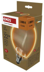 EMOS Z5BO11 LED izzó DECO G130OA / E27 / 4 W (22 W) / 220 lm / flame (1525813203)