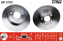TRW Disc frana spate TRW DF2757 (DF2757)