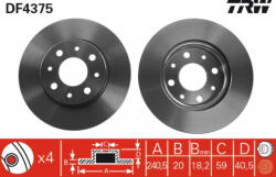 TRW Disc frana fata TRW DF4375 (DF4375)