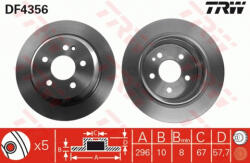 TRW Disc frana spate- PS TRW DF4356 (DF4356)