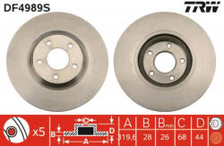 TRW Disc frana fata TRW DF4989S (DF4989S)
