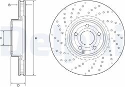 Delphi Féktárcsa Mercedes Sl R231 12-