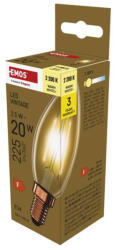 EMOS Z53012 LED izzó Vintage gyertya / E14 / 2, 5 W (20 W) / 225 lm / Meleg fehér (1525743228)