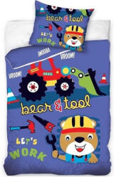  Állatos Bear & Tool ágyneműhuzat 160×200cm, 70×80 cm (CBX181006BABYB) - aprotalpak