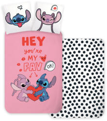  Disney Lilo és Stitch, A csillagkutya Hey gyerek, ovis ágyneműhuzat 100×135 cm, 40×60 cm (BRM017214) - aprotalpak
