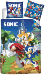  Sonic a sündisznó Speedy Dreams gyerek, ovis ágyneműhuzat 100×135cm, 40×60 cm (BRM013445) - aprotalpak