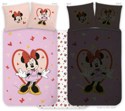  Disney Minnie Heart sötétben világító gyerek, ovis ágyneműhuzat 100x135cm, 40x60cm (BRM019621) - aprotalpak