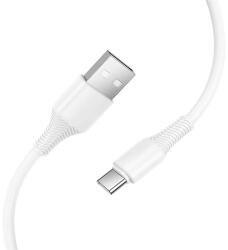 hoco. X120, USB kábel, USB-A - USB-C, (1 méter 60W 3A), fehér (Gyorstöltő)