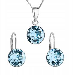 Evolution Group Swarovski kristályokkal díszített, kék színű, kerek ékszer szett 39140.3 aqua (39325)