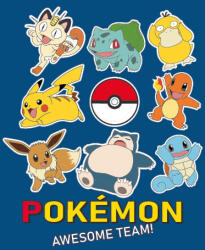  Pokémon Awesome Team coral fleece polár takaró 130x160cm (CBX239687PK) - aprotalpak