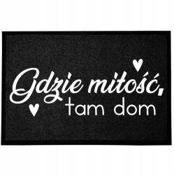 TabPrint Lábtörlő Bejárati Monokróm 40X60 Ajándék Dekoráció Fekete Divatos Nyomtatás (WYCIERACZKA CZARNA MONOCHROM HIT MODNA NADRUK)