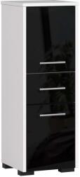  DULAP BAIE FIN COLOANĂ 30 2D 1SZ 85cm PK NEGRU LUCIOASĂ Comoda