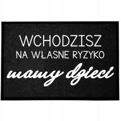 TabPrint Lábtörlő Bejárati Monokróm 40X60 Nyomtatás Divatos Dekoráció Fekete Ajándék (WYCIERACZKA NADRUK MODNA MONOCHROM HIT CZARNA)