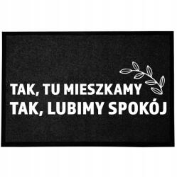 TabPrint Lábtörlő Bejárati Monokróm 40X60 Divatos Ajándék Dekoráció Nyomtatás Fekete (WYCIERACZKA MODNA CZARNA MONOCHROM NADRUK HIT)