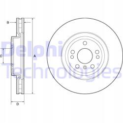 Delphi Féktárcsa Mercedes M W166 11-