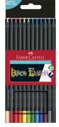 Faber-Castell Színes ceruza készlet 12db-os Faber-Castell háromszögletű, fekete test, 116412 Black Edition (FC116412)