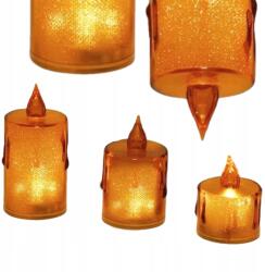  Led Gyertya Díszgyertya 3 Db Arany Dekoráció (3201600)