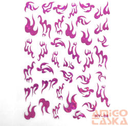  Körömdíszítő - Matrica Hy-06 - Magenta (QQS-220406)