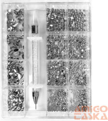  Körömdíszítő Kő Box - Több Méret - Forma Kővel - Go2680-145 (go2680-145)