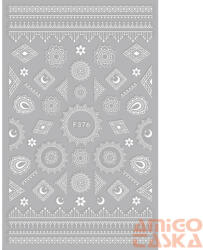  Körömdíszítő - Matrica - F376 - Fehér (83051)