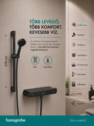 Hansgrohe Activera Select S ShowerTablet termosztátos zuhanyszett 2 funkciós kézizuhany EcoSmart, matt fekete 28087670 (28087670)
