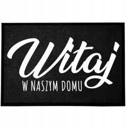 TabPrint Lábtörlő Bejárati Monokróm 40X60 Fekete Nyomtatott Dekoráció Divatos Ajándék (WYCIERACZKA HIT NADRUK MONOCHROM MODNA CZARNA)