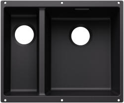 BLANCO Subline 340/160-U Silgranit 2 medencés mosogató 55x46 cm lefolyókészlet nélkül, jobbos/fekete 527810 (527810)