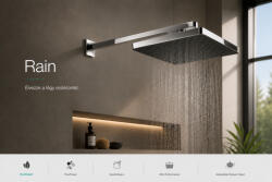 Hansgrohe Activera Q Állítható dőlésszögű esőztető EcoSmart fejzuhany 295 zuhanykar nélkül, króm 28738000 (28738000)