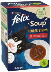 FELIX Soup Tender Strips alutasakos leves macskáknak, házias válogatás 6x48g