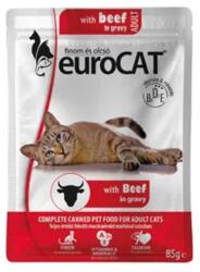  Euro cat pouch alutálcás macskaeledel, marha ízesítéssel 85g