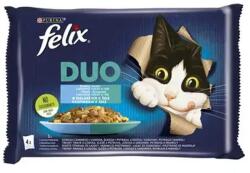 FELIX Fantastic Duo alutasakos macskaeledel, halas válogatás 4x85g